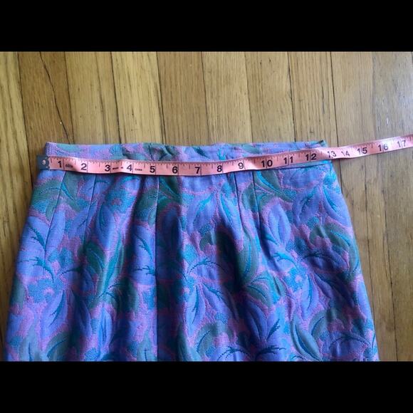 50s-60s Vintage Lucinda of California Iridescent Floral Skirt Suit - Picture 7 of 14